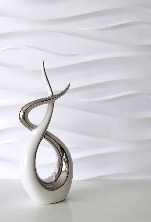 OCEAN 3D Wall Panel Model 01 - 3D Wall Art - Polystyrene Wall Panels closeup with decor | DecorMania UK